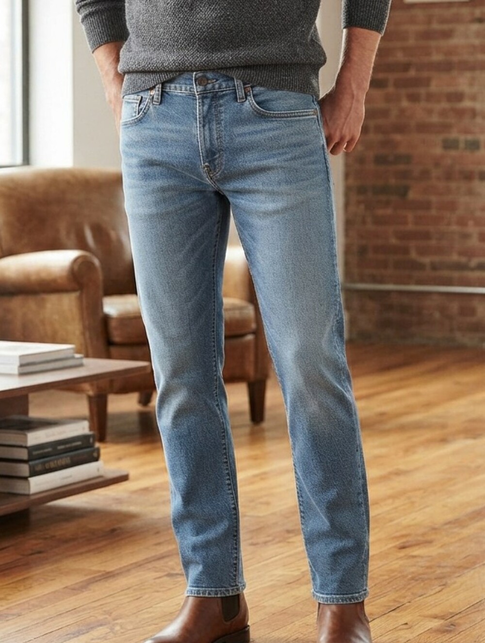 Levi's 514 Men's Blue Straight Jeans Size 34 W 17" R 10" I 30"